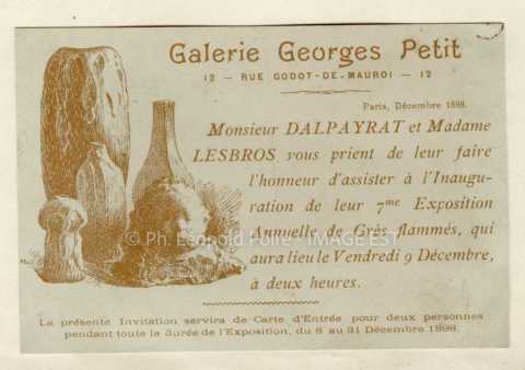 Invitation à la galerie Georges Petit (Paris)